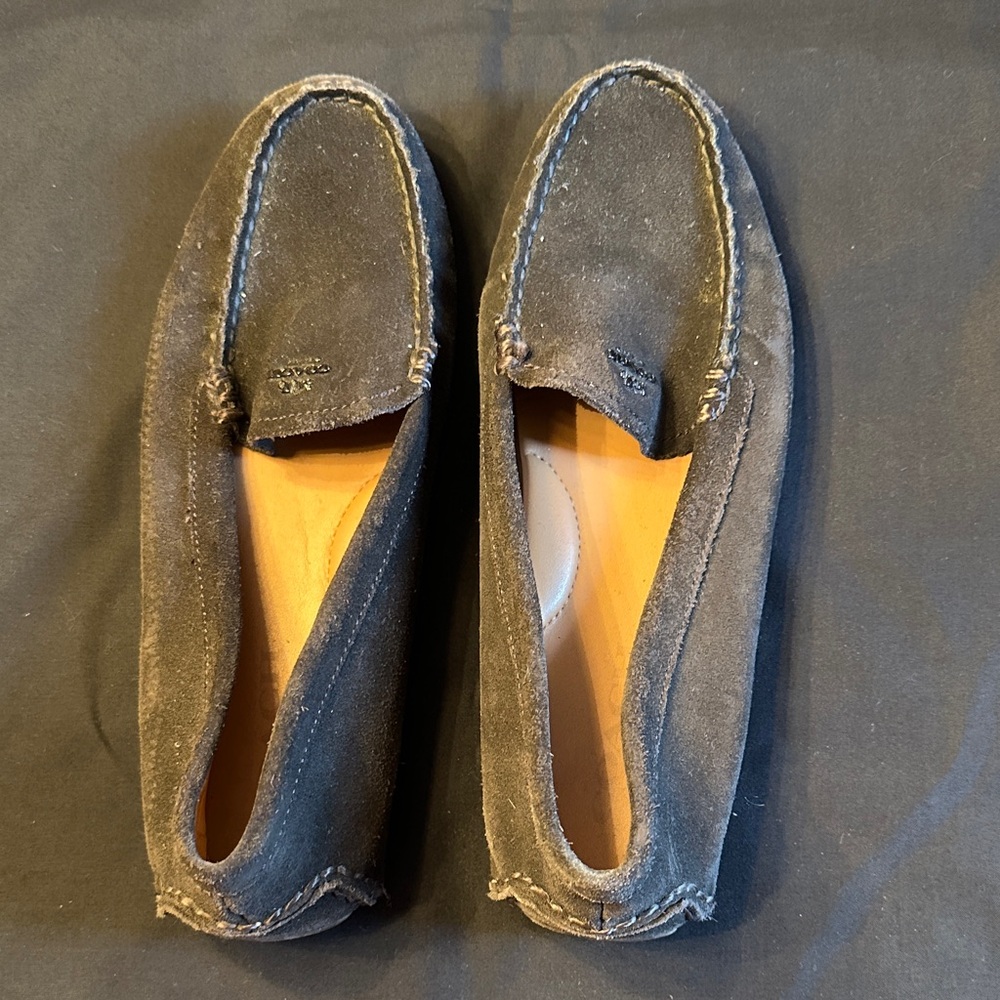 Coach Charcoal Suede Loafers